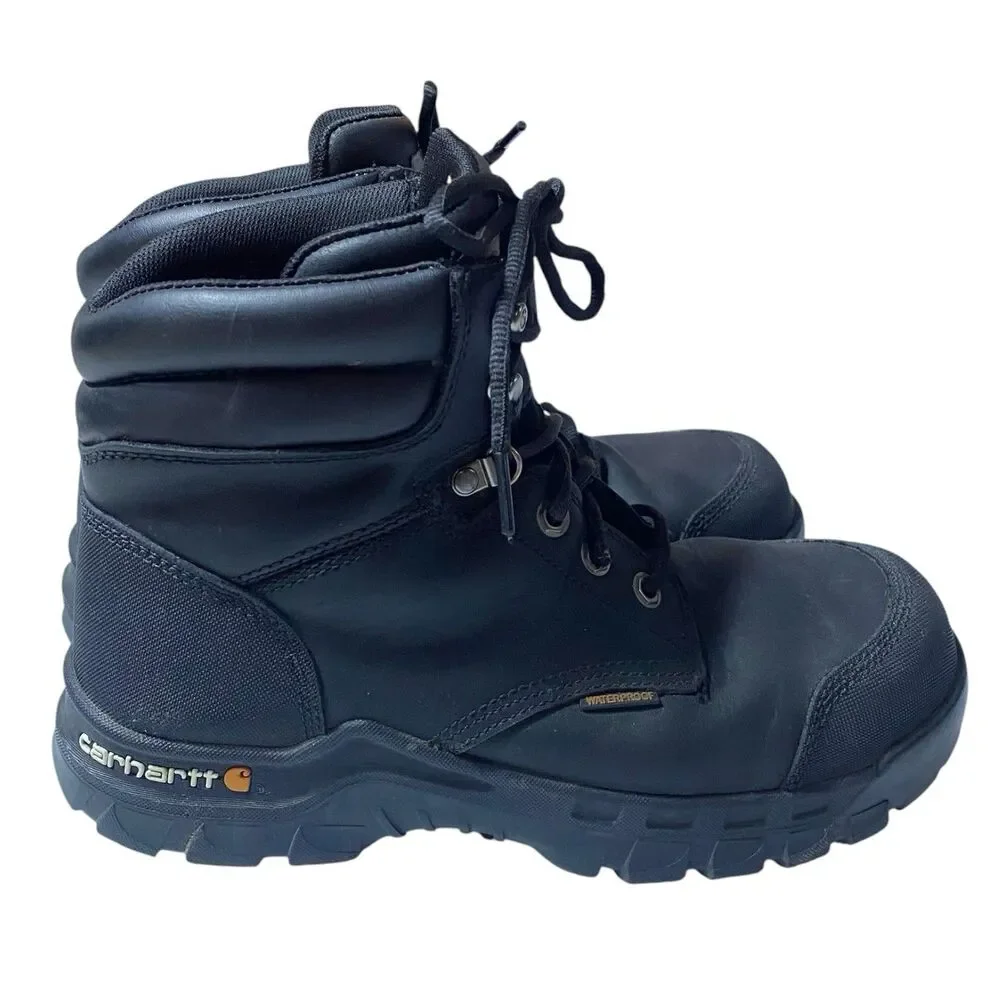 Carhartt Rugged Flex 6-Inch Waterproof Composite Toe Boots Mens 9 Black CMF6371